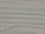 Feather Edge Eyelet Lace Per Meter 38mm White/Silver
